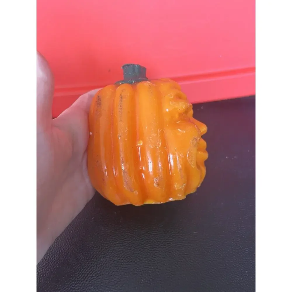 Vintage 1980’s Todd Masters Jack O Lantern Pumpkin Candles Halloween Faces Set 2